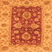 Square Machine Washable Oriental Orange Traditional Area Rugs, wshabs3839org