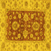 Square Oriental Yellow Traditional Rug, abs3839yw