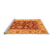 Sideview of Machine Washable Oriental Orange Traditional Area Rugs, wshabs3839org