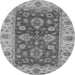 Round Oriental Gray Traditional Rug, abs3839gry