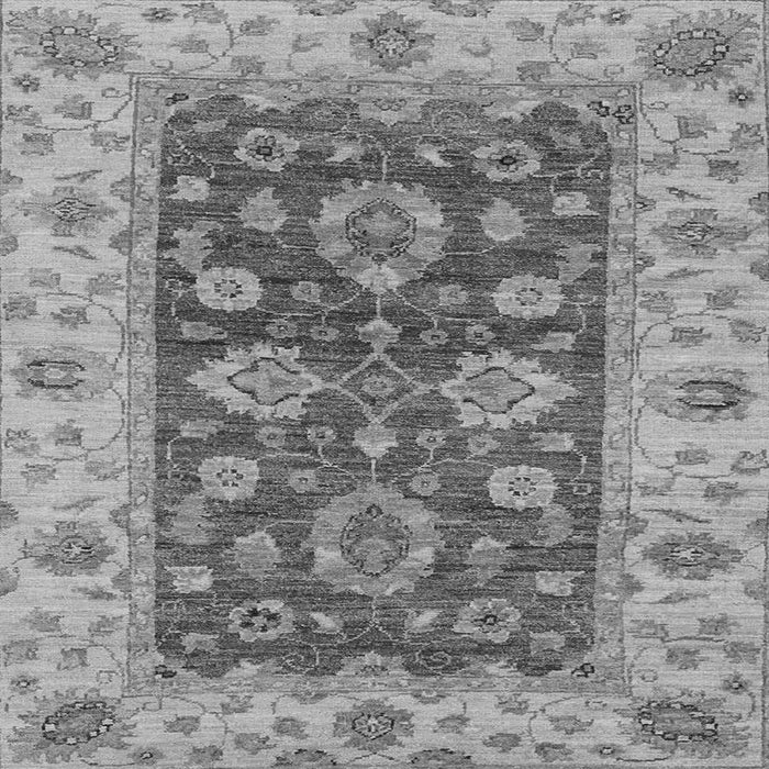 Square Machine Washable Oriental Gray Traditional Rug, wshabs3839gry