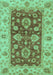 Machine Washable Oriental Turquoise Traditional Area Rugs, wshabs3839turq