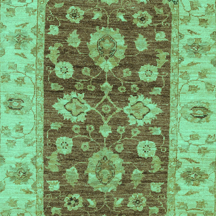 Machine Washable Oriental Turquoise Traditional Area Rugs, wshabs3839turq