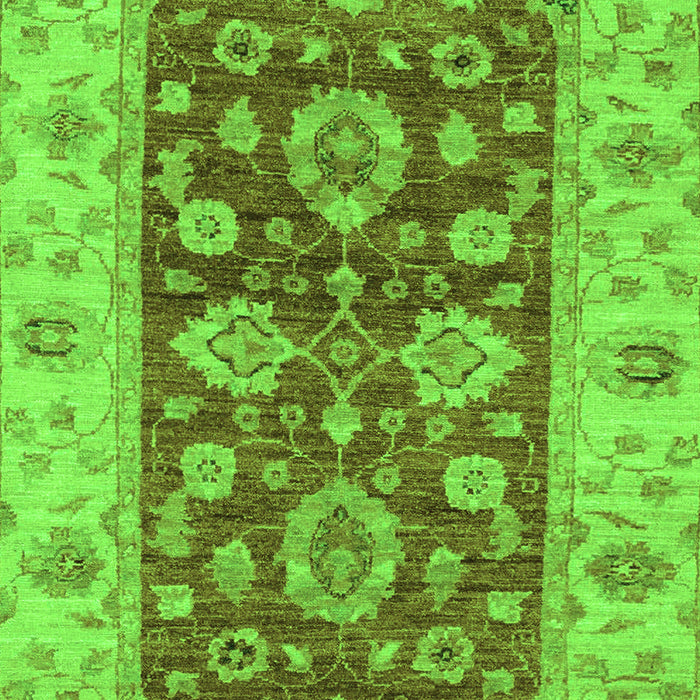 Machine Washable Oriental Green Traditional Area Rugs, wshabs3839grn