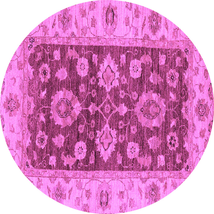 Round Machine Washable Oriental Purple Traditional Area Rugs, wshabs3839pur