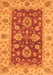 Machine Washable Oriental Orange Traditional Area Rugs, wshabs3839org