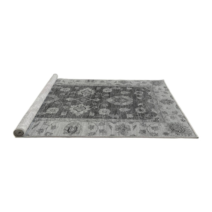 Sideview of Machine Washable Oriental Gray Traditional Rug, wshabs3839gry