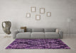 Machine Washable Abstract Purple Modern Area Rugs in a Living Room, wshabs383pur