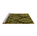 Sideview of Machine Washable Abstract Yellow Modern Rug, wshabs383yw