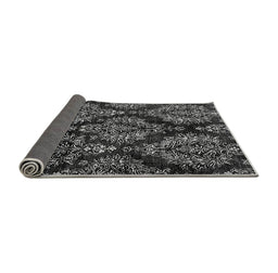 Sideview of Abstract Gray Modern Rug, abs383gry