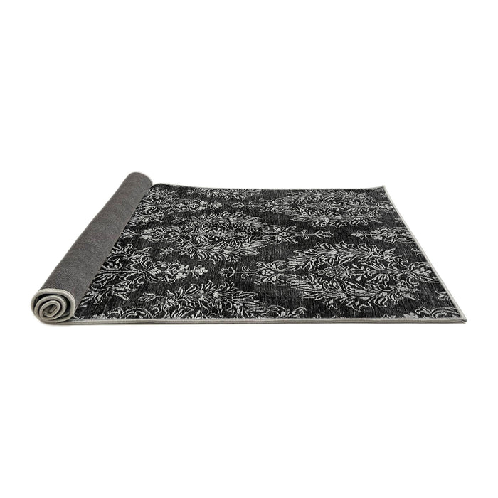 Sideview of Abstract Gray Modern Rug, abs383gry