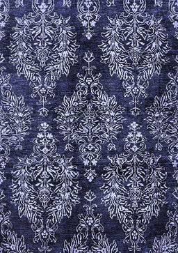 Abstract Blue Modern Rug, abs383blu