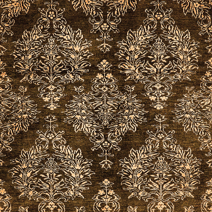 Square Machine Washable Abstract Orange Modern Area Rugs, wshabs383org