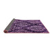 Sideview of Abstract Purple Modern Rug, abs383pur