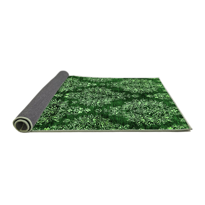Sideview of Abstract Green Modern Rug, abs383grn
