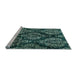 Sideview of Machine Washable Abstract Light Blue Modern Rug, wshabs383lblu