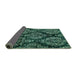 Sideview of Abstract Turquoise Modern Rug, abs383turq