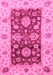 Machine Washable Oriental Pink Traditional Rug, wshabs3840pnk