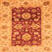 Square Machine Washable Oriental Orange Traditional Area Rugs, wshabs3840org