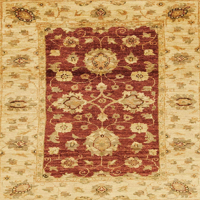 Square Abstract Orange Red Oriental Rug, abs3840