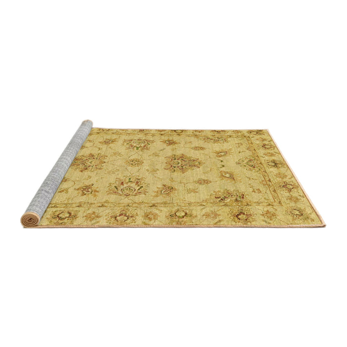 Sideview of Machine Washable Abstract Orange Rug, wshabs3841