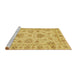 Sideview of Machine Washable Abstract Orange Rug, wshabs3841