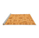 Sideview of Machine Washable Abstract Orange Modern Area Rugs, wshabs3841org