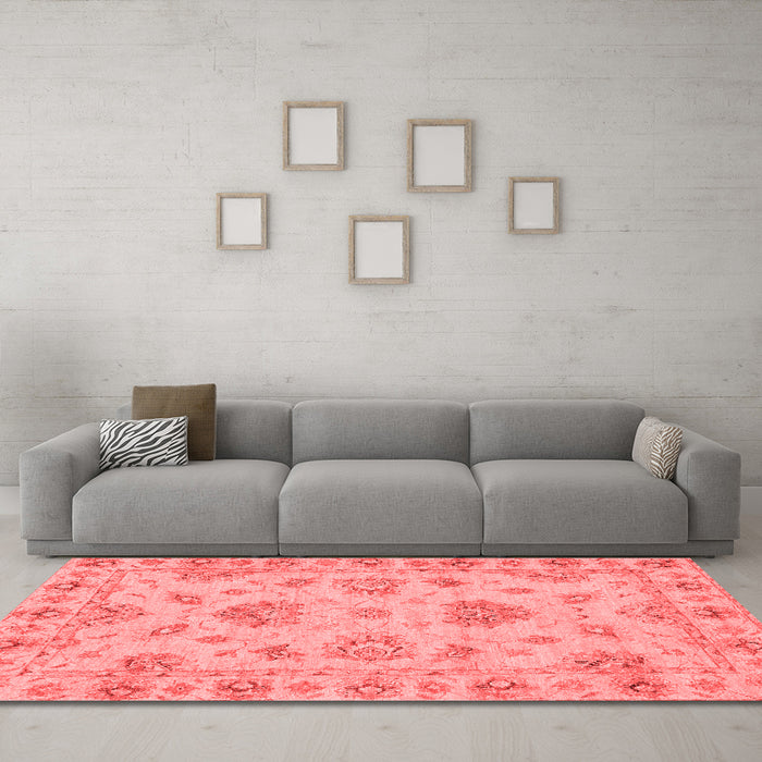 Modern Red Washable Rugs