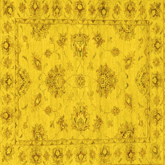 Square Machine Washable Abstract Yellow Modern Rug, wshabs3841yw