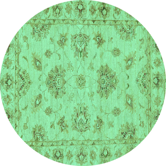 Round Machine Washable Abstract Turquoise Modern Area Rugs, wshabs3841turq