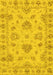 Machine Washable Abstract Yellow Modern Rug, wshabs3841yw