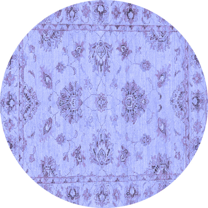 Round Machine Washable Abstract Blue Modern Rug, wshabs3841blu