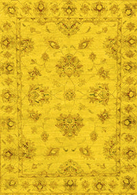 Abstract Yellow Modern Rug, abs3841yw