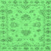 Square Abstract Emerald Green Modern Rug, abs3841emgrn