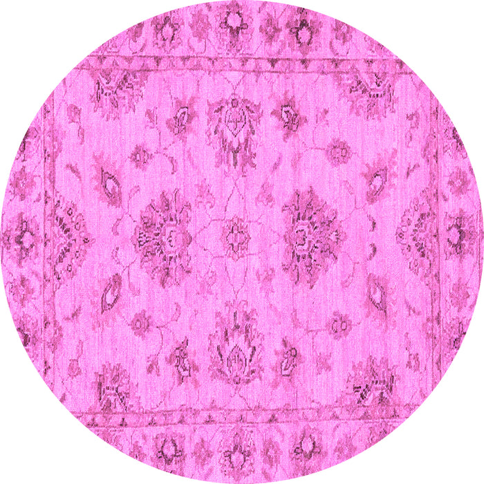 Round Machine Washable Abstract Purple Modern Area Rugs, wshabs3841pur