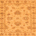 Square Abstract Orange Modern Rug, abs3841org