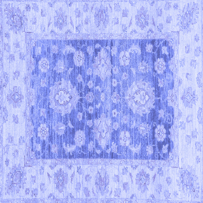 Square Oriental Blue Traditional Rug, abs3842blu