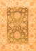 Machine Washable Oriental Orange Traditional Area Rugs, wshabs3842org