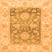 Square Oriental Orange Traditional Rug, abs3842org