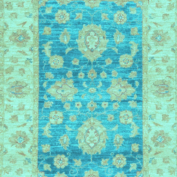 Machine Washable Oriental Light Blue Traditional Rug, wshabs3842lblu