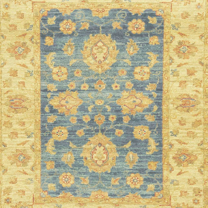 Machine Washable Abstract Brass Green Rug, wshabs3842