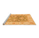 Sideview of Machine Washable Oriental Orange Traditional Area Rugs, wshabs3842org