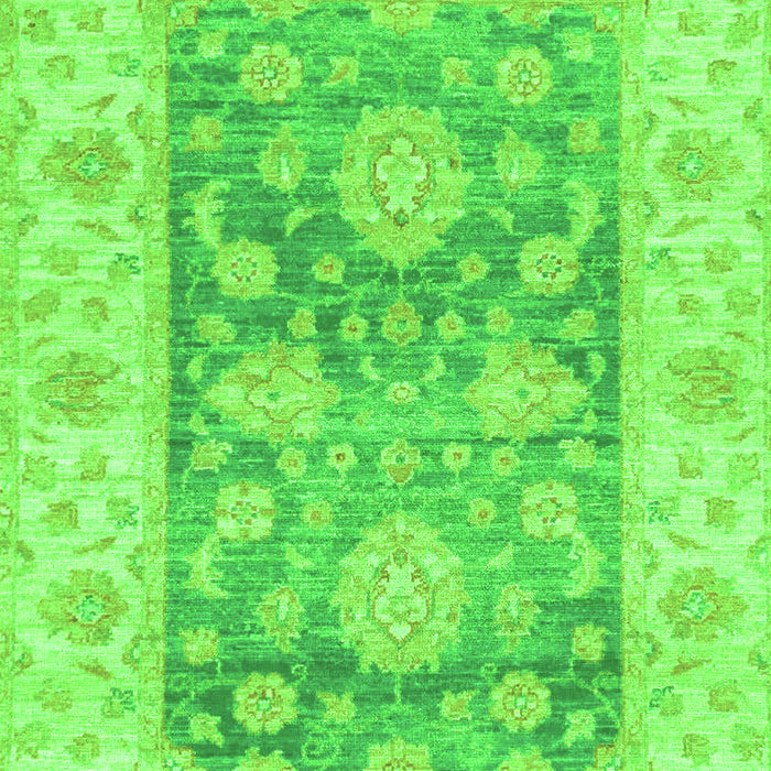 Machine Washable Oriental Green Traditional Area Rugs, wshabs3842grn