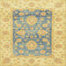 Square Abstract Copper Green Oriental Rug, abs3842