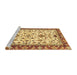 Sideview of Machine Washable Abstract Chrome Gold Yellow Rug, wshabs3843