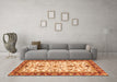 Machine Washable Abstract Orange Modern Area Rugs in a Living Room, wshabs3843org