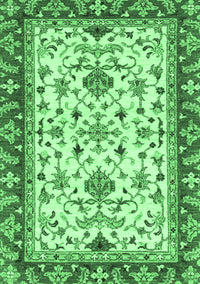 Abstract Emerald Green Modern Rug, abs3843emgrn