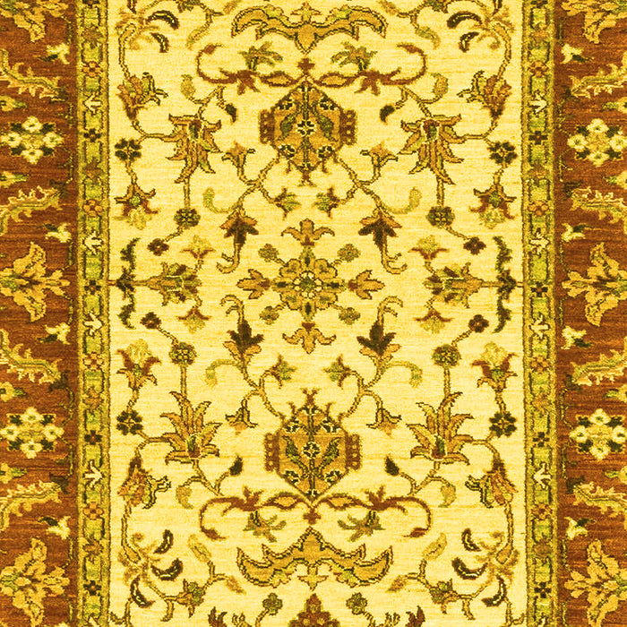 Machine Washable Abstract Yellow Modern Rug, wshabs3843yw