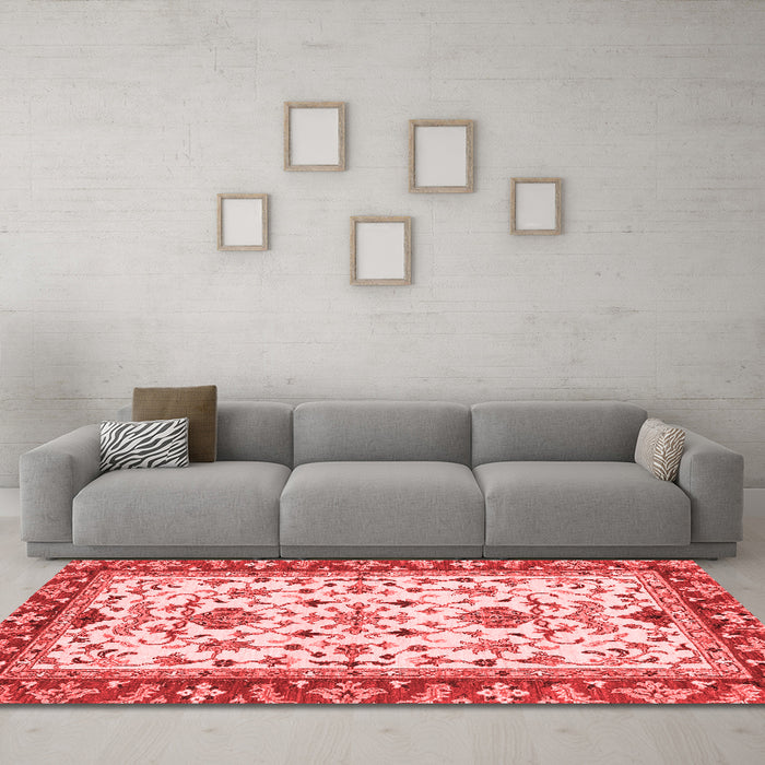 Modern Red Washable Rugs