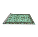 Sideview of Machine Washable Abstract Light Blue Modern Rug, wshabs3843lblu